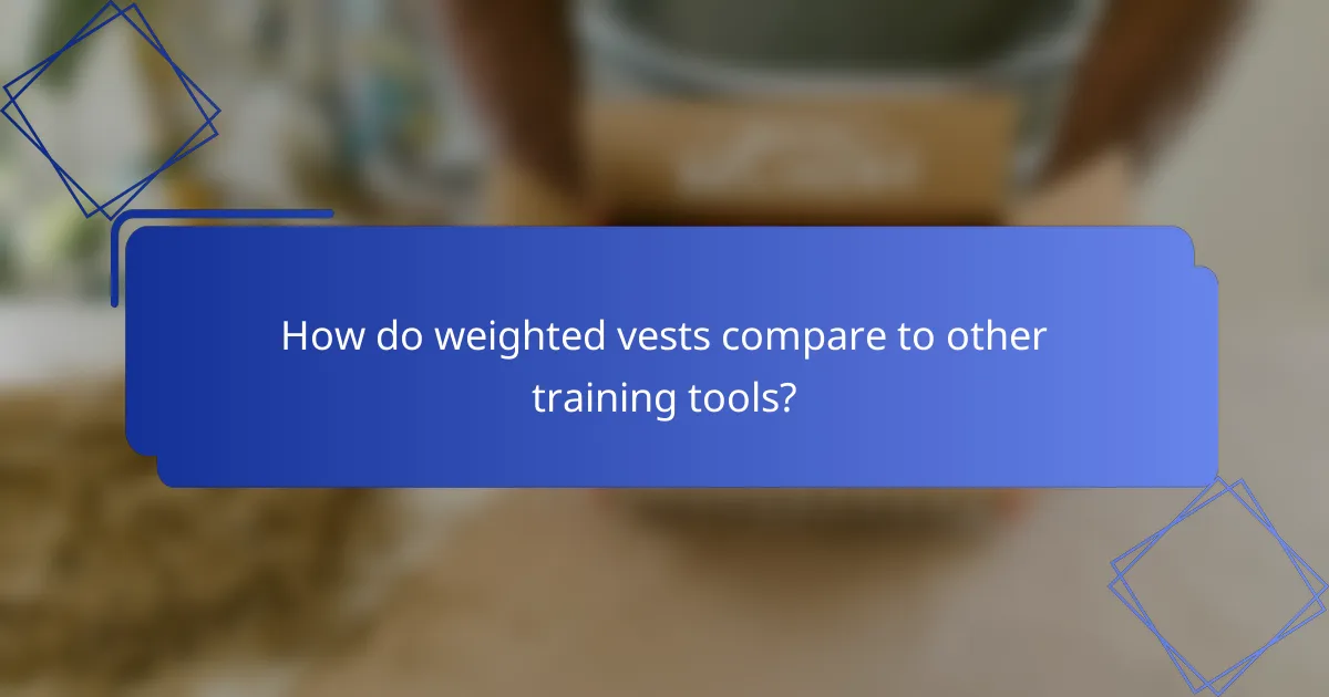 How do weighted vests compare to other training tools?
