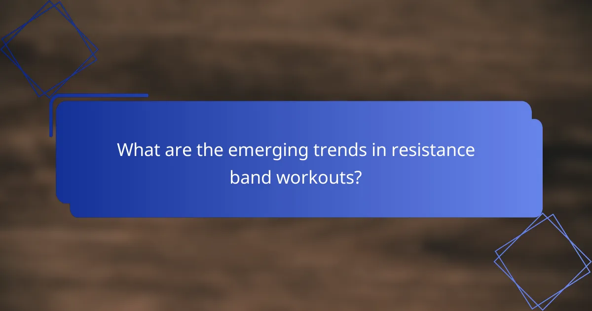 What are the emerging trends in resistance band workouts?